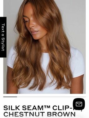 BELLAMI Silk Seamless clip in - chestnut Brown
18 inch